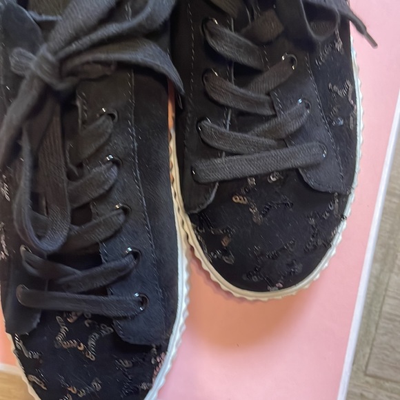 ☀️☀️Luxury Rebel Black LR -Tinella so cute sequence star sneakers☀️☀️☀️ - Picture 3 of 10